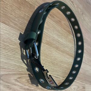 Levi's Olive Green Belt with Silver Buckle